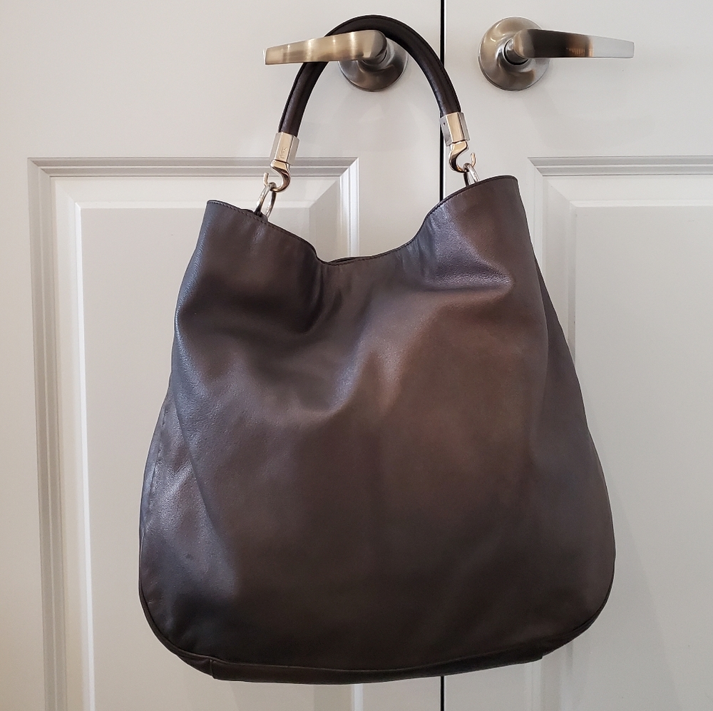 YSL Bronze Roady Hobo Leather Bag